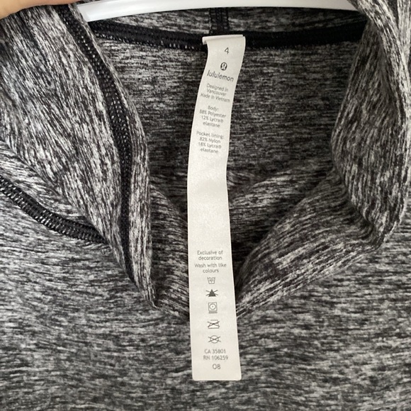 Two piece- Size 4 Womens lululemon tracksuit -heathered grey colour. - Picture 3 of 9